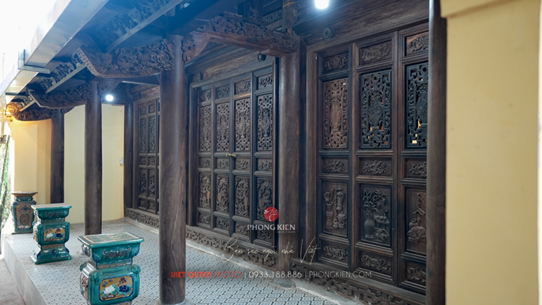 Nhà gỗ lim xanh thanh hóa 3 gian