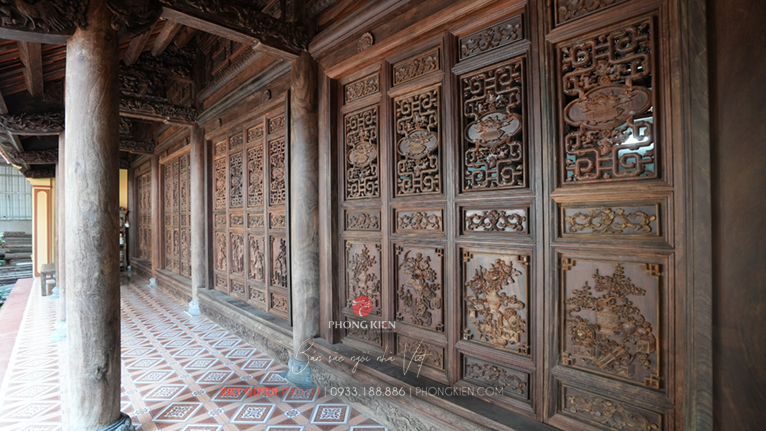 nhà gỗ lim xanh thanh hóa 5 gian