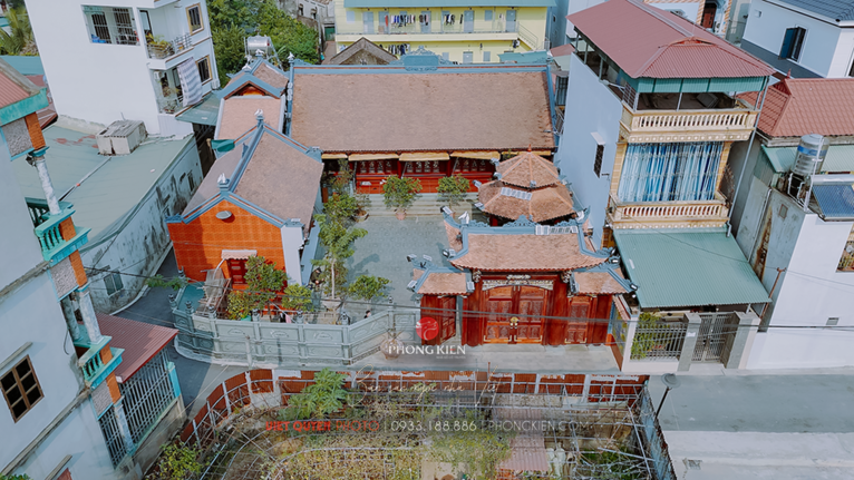 Quần thể nhà lim lào 5 gian nhà chú Trang tại văn lâm hưng yên